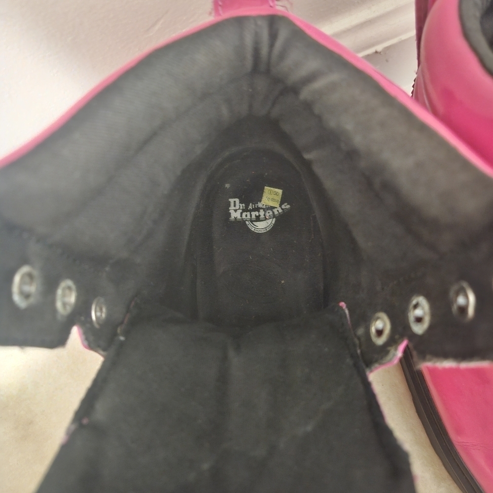 Rare Dr Martens Combat Boot Barbie Core Hot Pink Mix Style Womens US 9 EU 41 - Picture 14 of 15